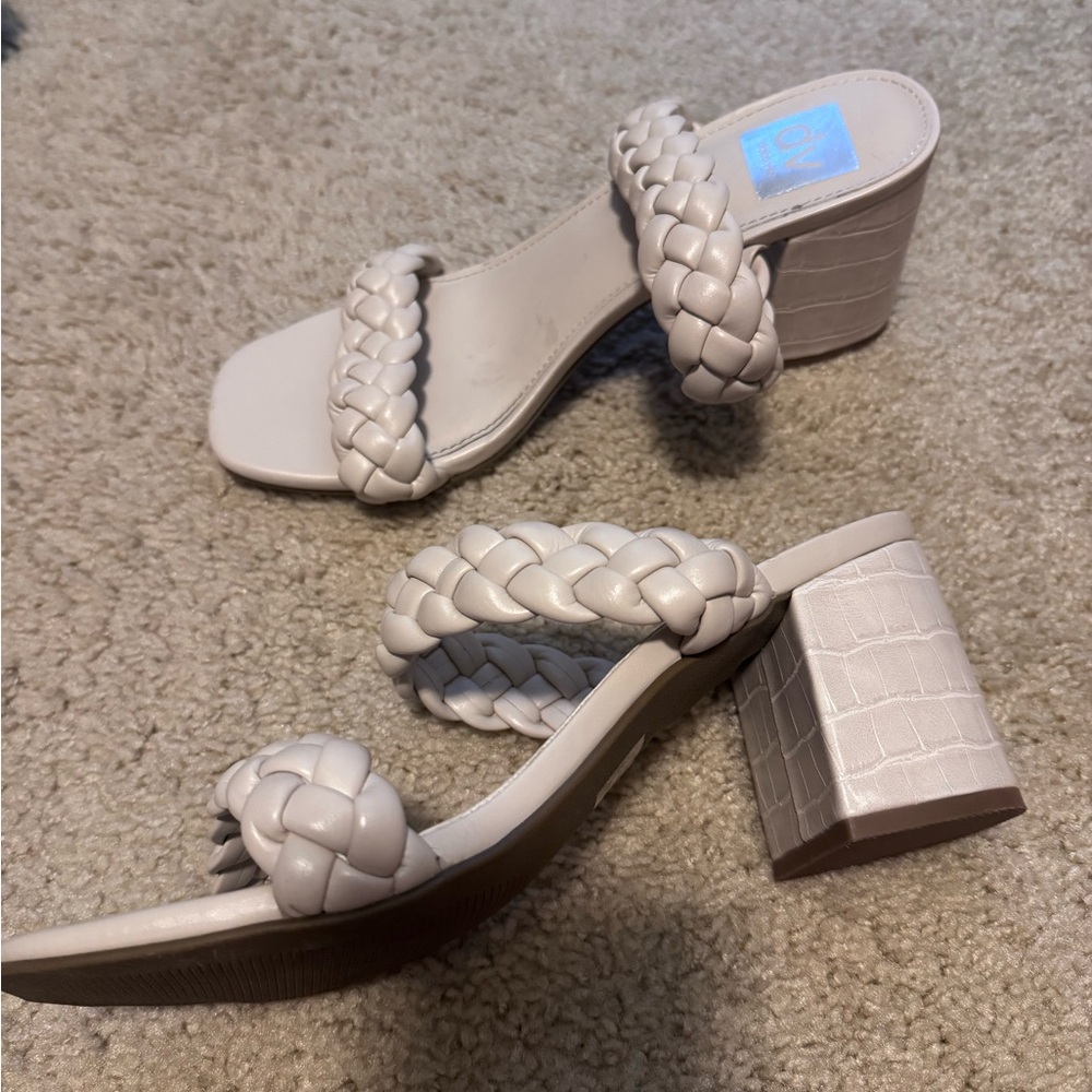 DV by Dolce Vita Braided White Heels